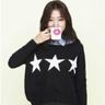 frog-print Cotton Jumper  Pink